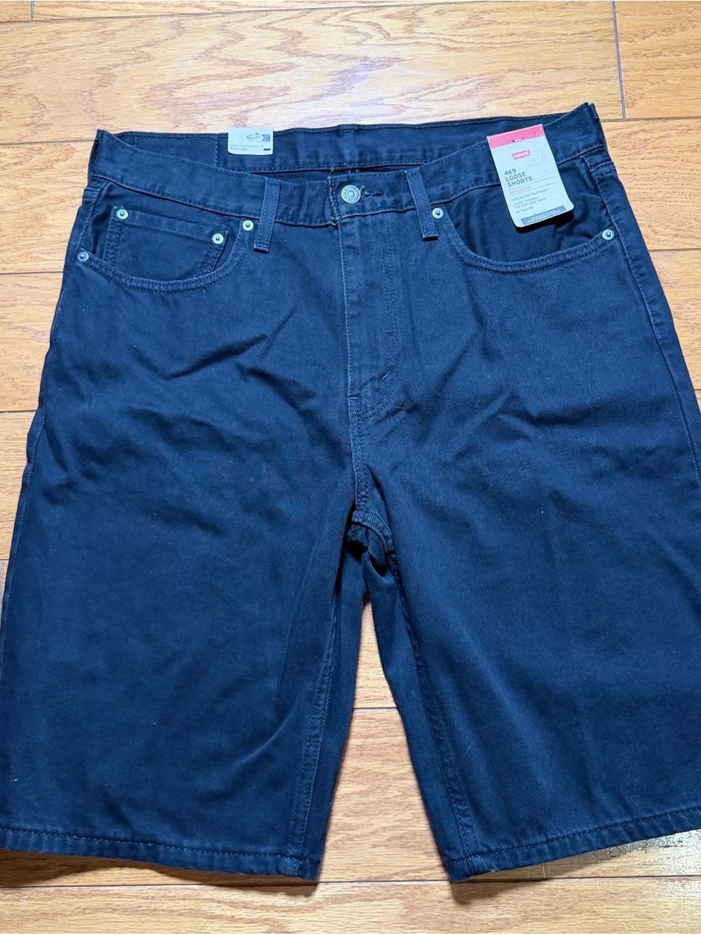Levi's Men's Black Denim Shorts
